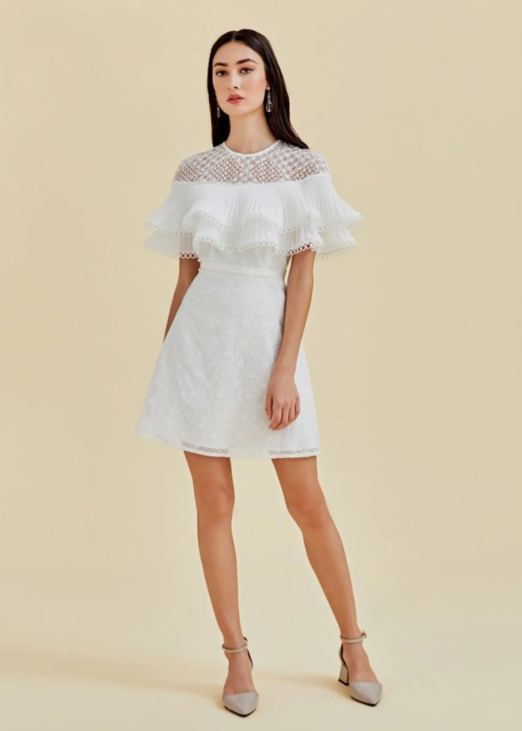 Anthea Tiered Broderie Anglaise Dress