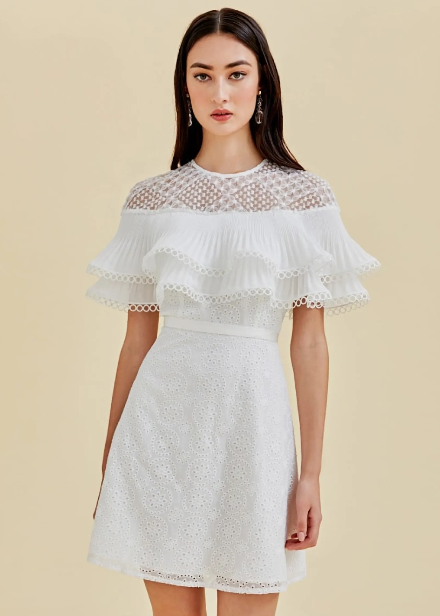 Anthea Tiered Broderie Anglaise Dress