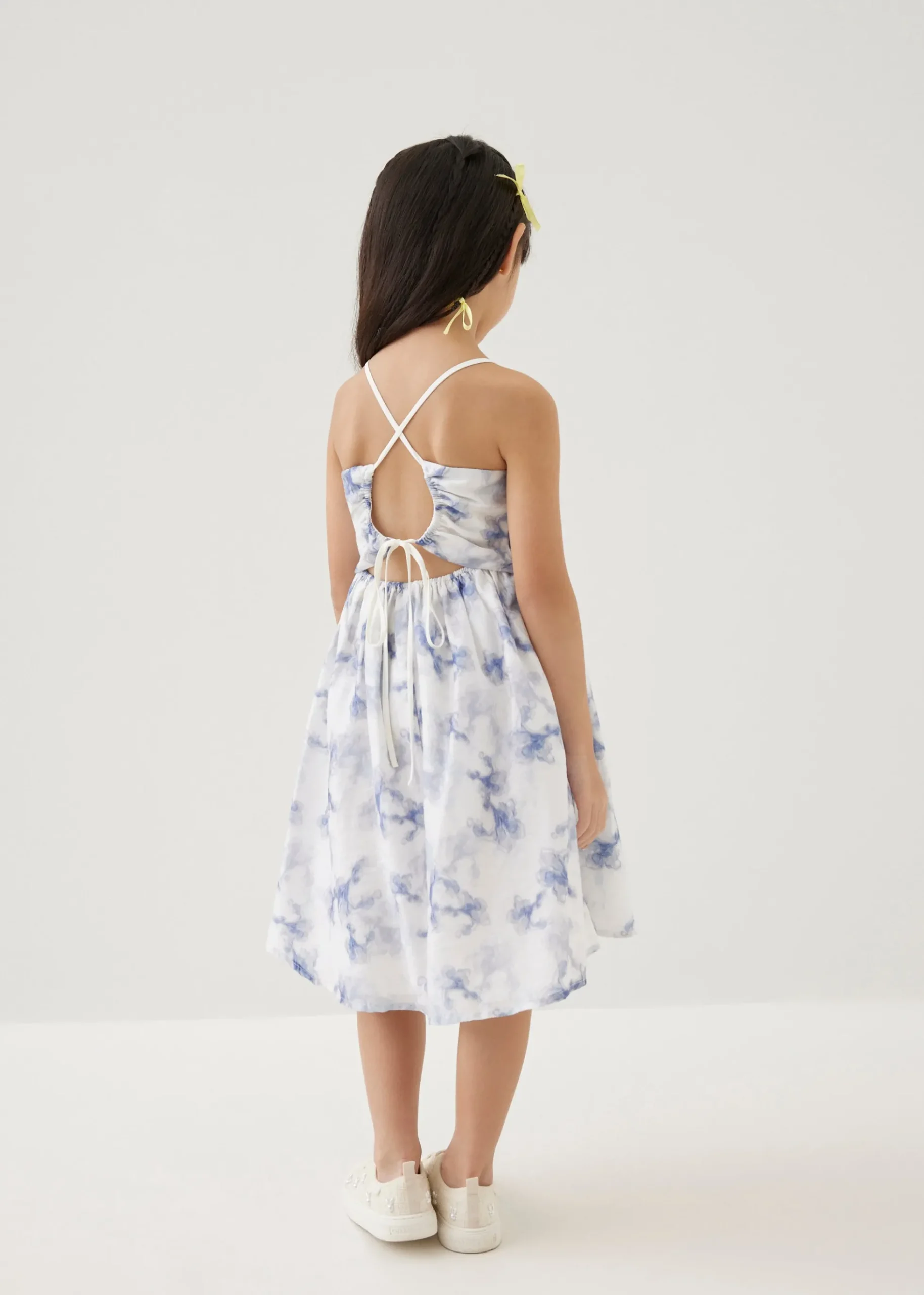 Anya Tie Back Midi Dress in Heirloom Botanicals