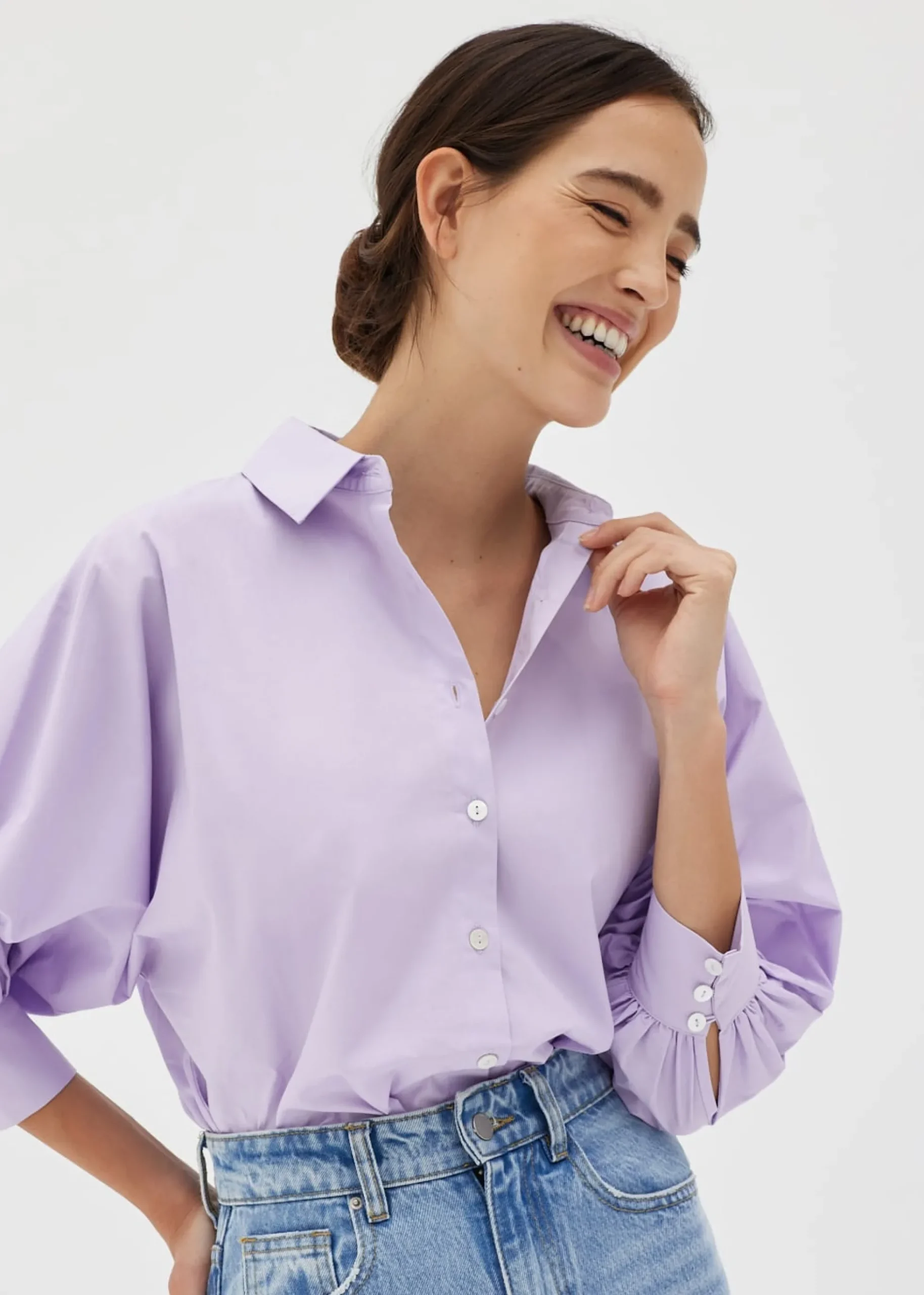 Anzel Cotton Puff Sleeve Shirt