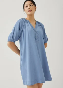 Arabelle Chambray Swing Mini Dress