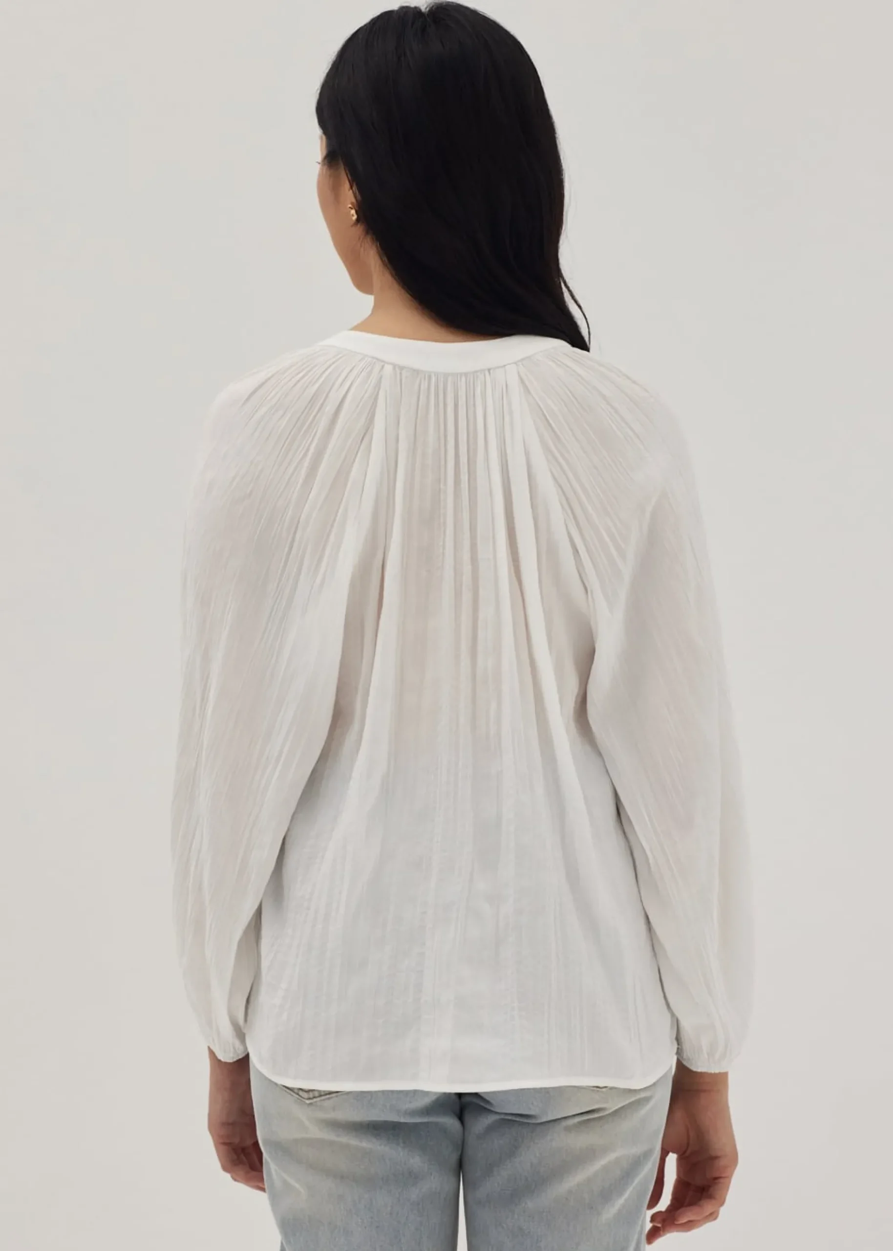 Aralind Notched Poet Blouse