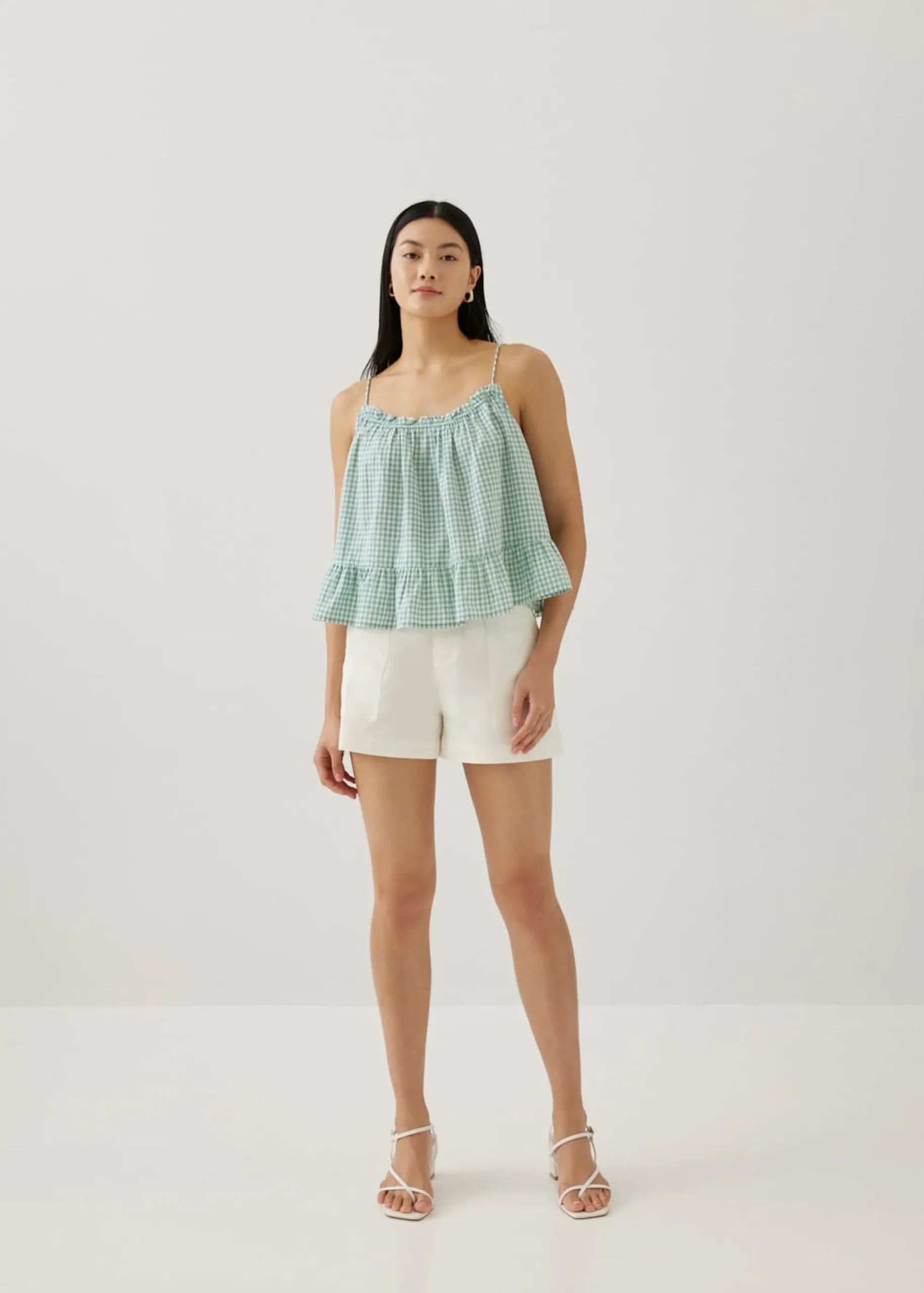 Araminta Gingham Tie Back Camisole