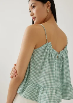 Araminta Gingham Tie Back Camisole