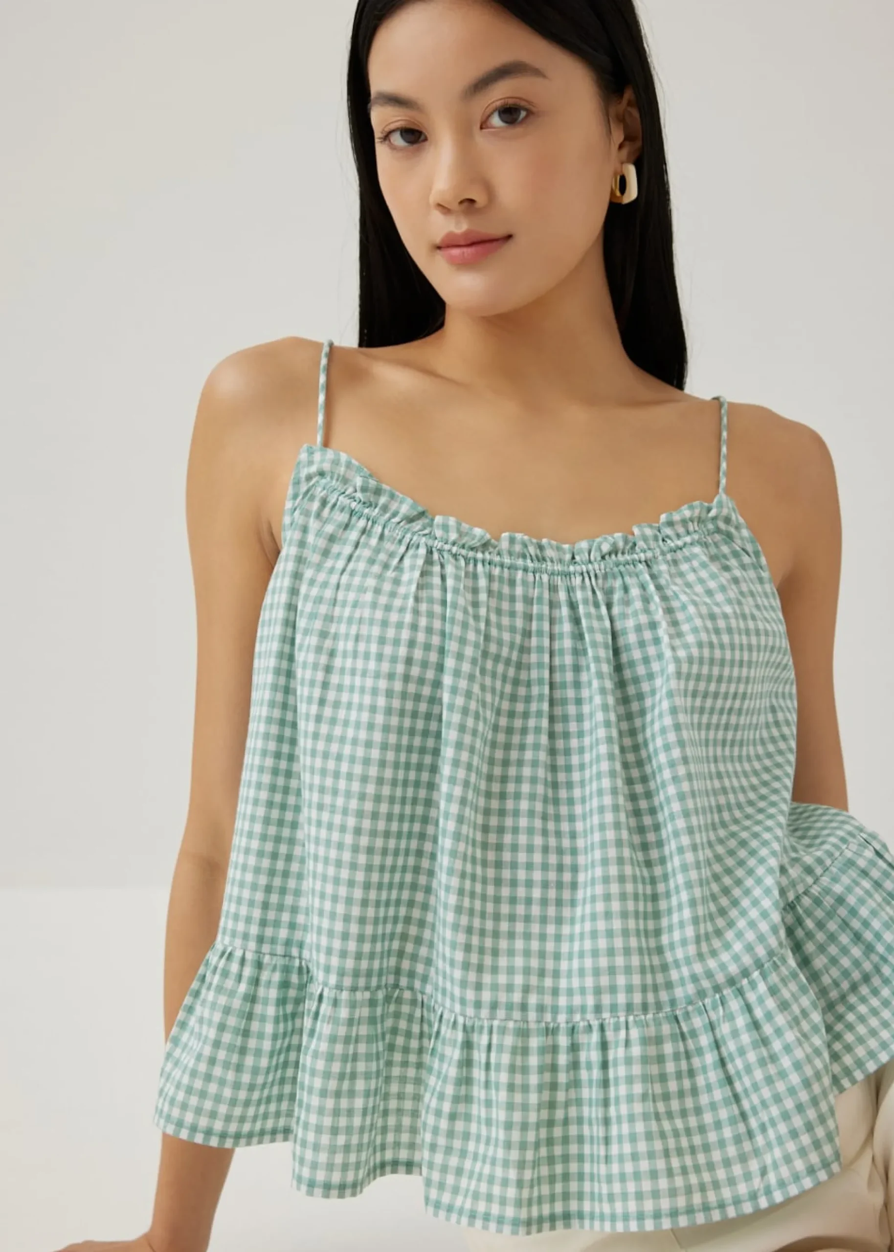 Araminta Gingham Tie Back Camisole