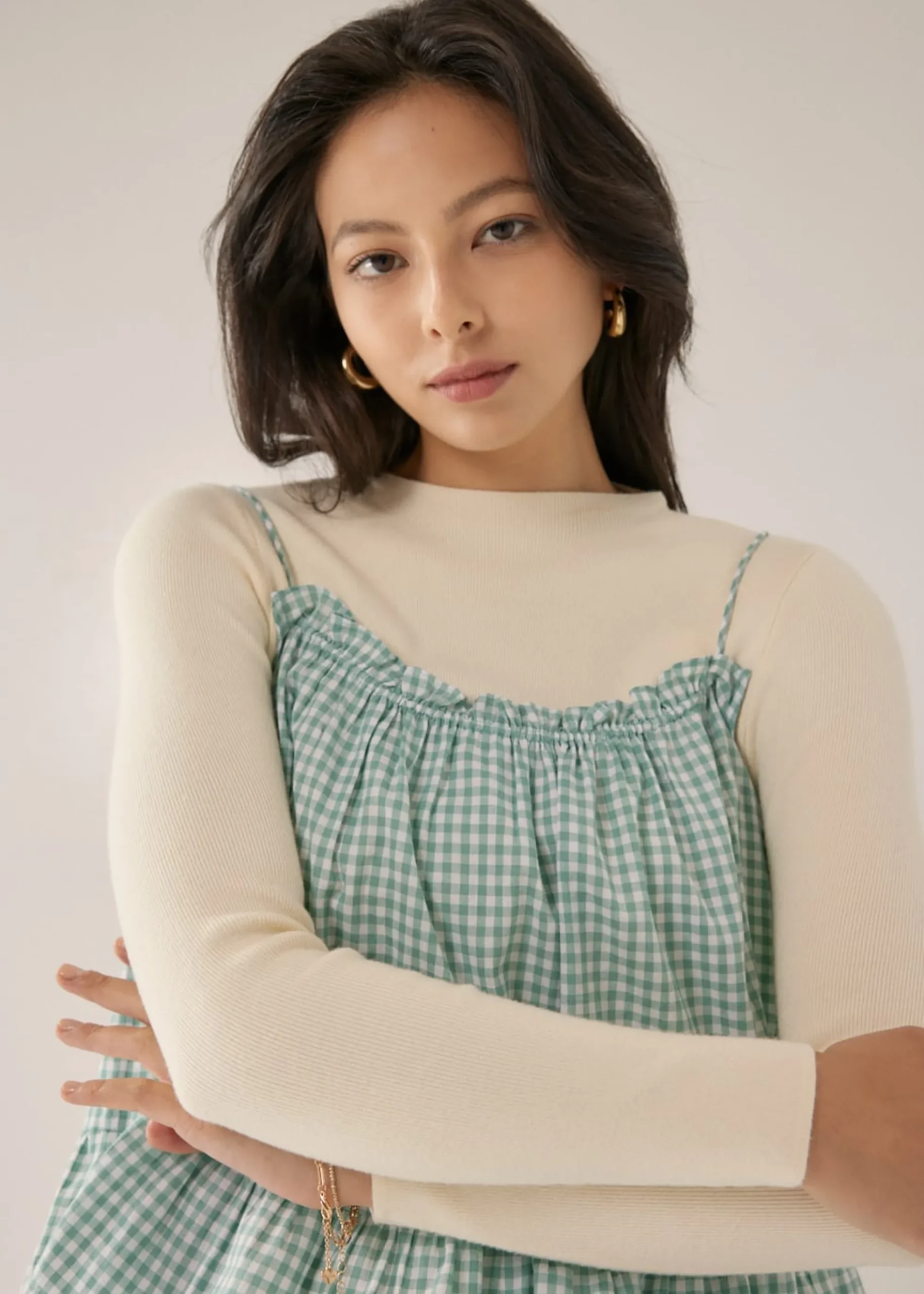 Araminta Gingham Tie Back Camisole