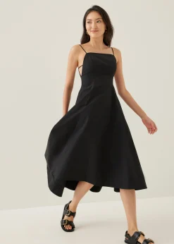 Ares Padded Fit & Flare Midi Dress