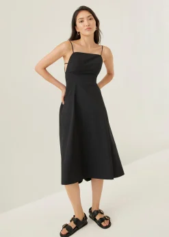 Ares Padded Fit & Flare Midi Dress