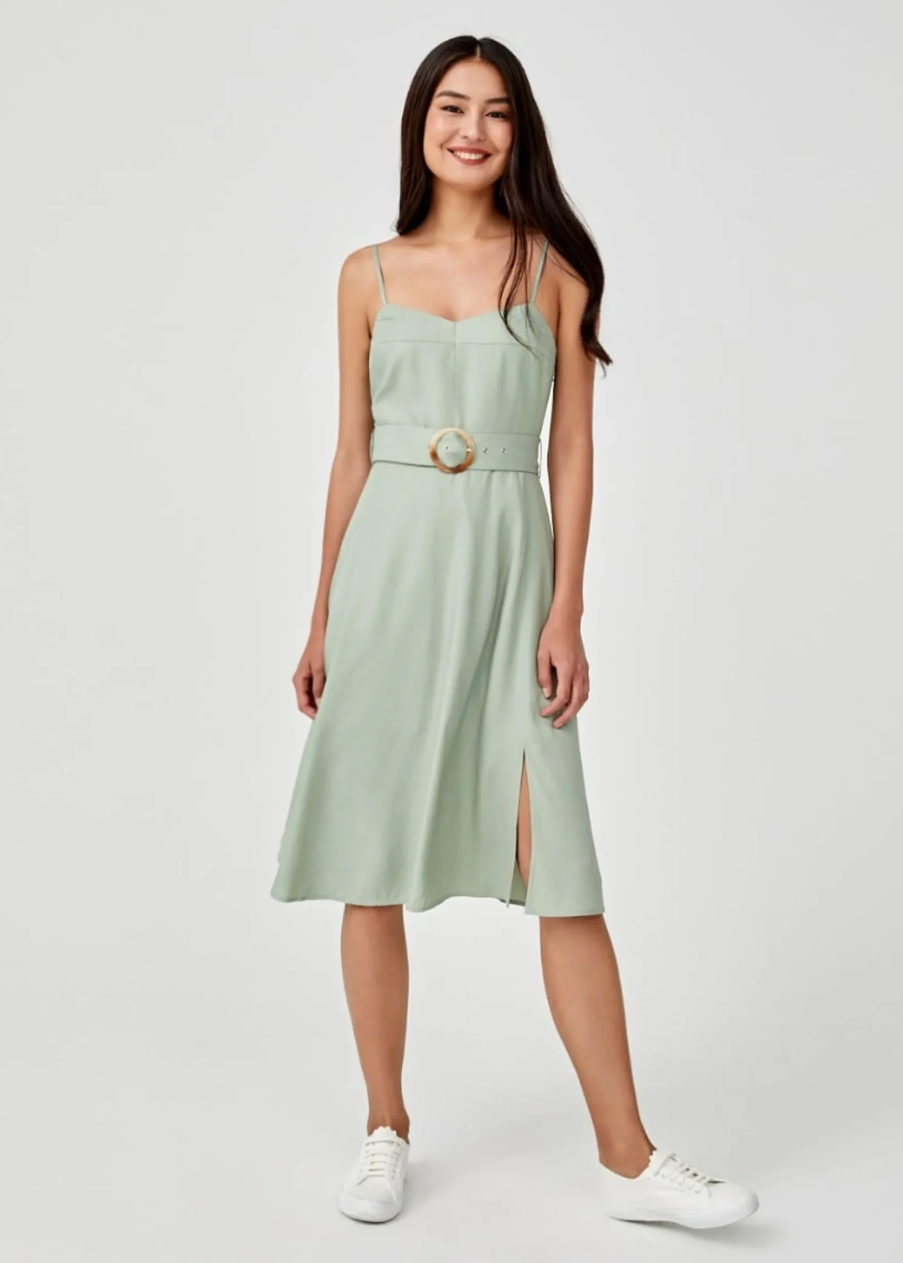 Arielie Belted Camisole Dress