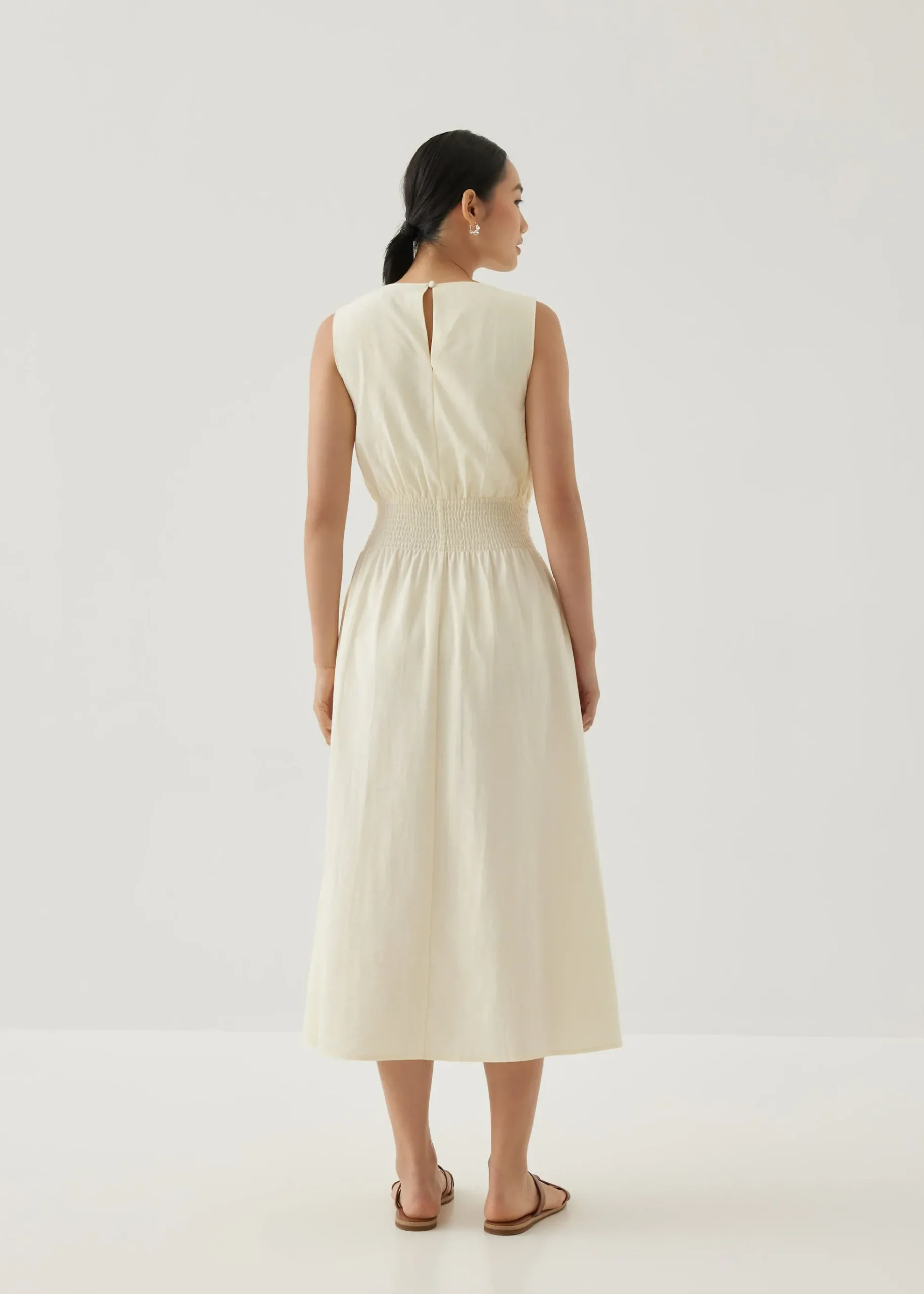 Ariza Cotton Fit & Flare Midaxi Dress
