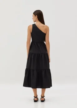 Arla Asymmetrical Tiered Maxi Dress