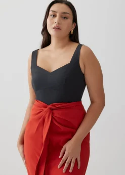 Arlene Textured Bustier Top