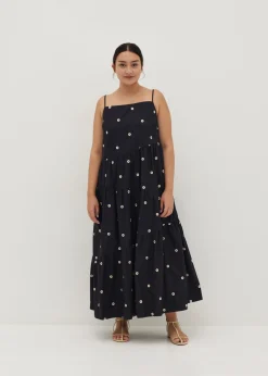 Arleth Embroidered Tiered Maxi Dress