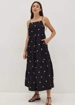 Arleth Embroidered Tiered Maxi Dress