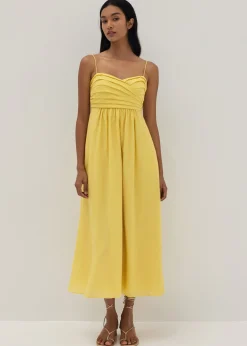 Arlette Pleat Fit & Flare Dress