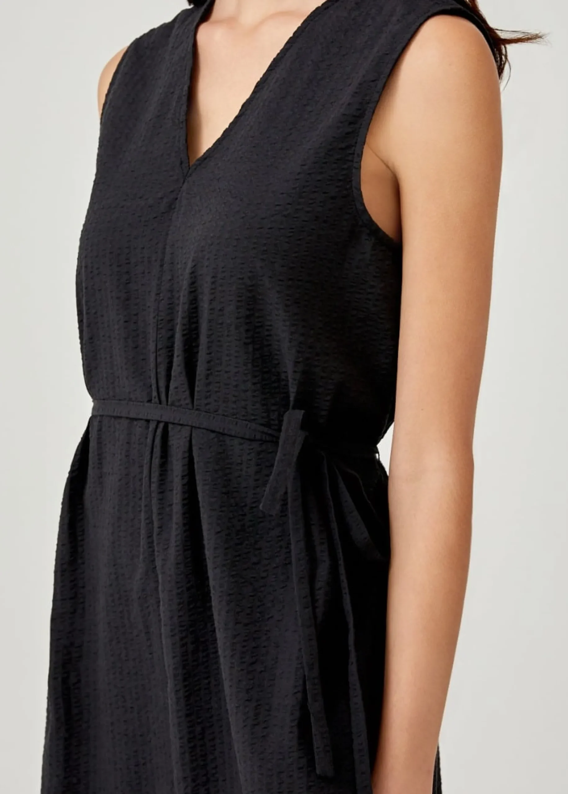 Arnelle Ruffle Hem Trapeze Dress