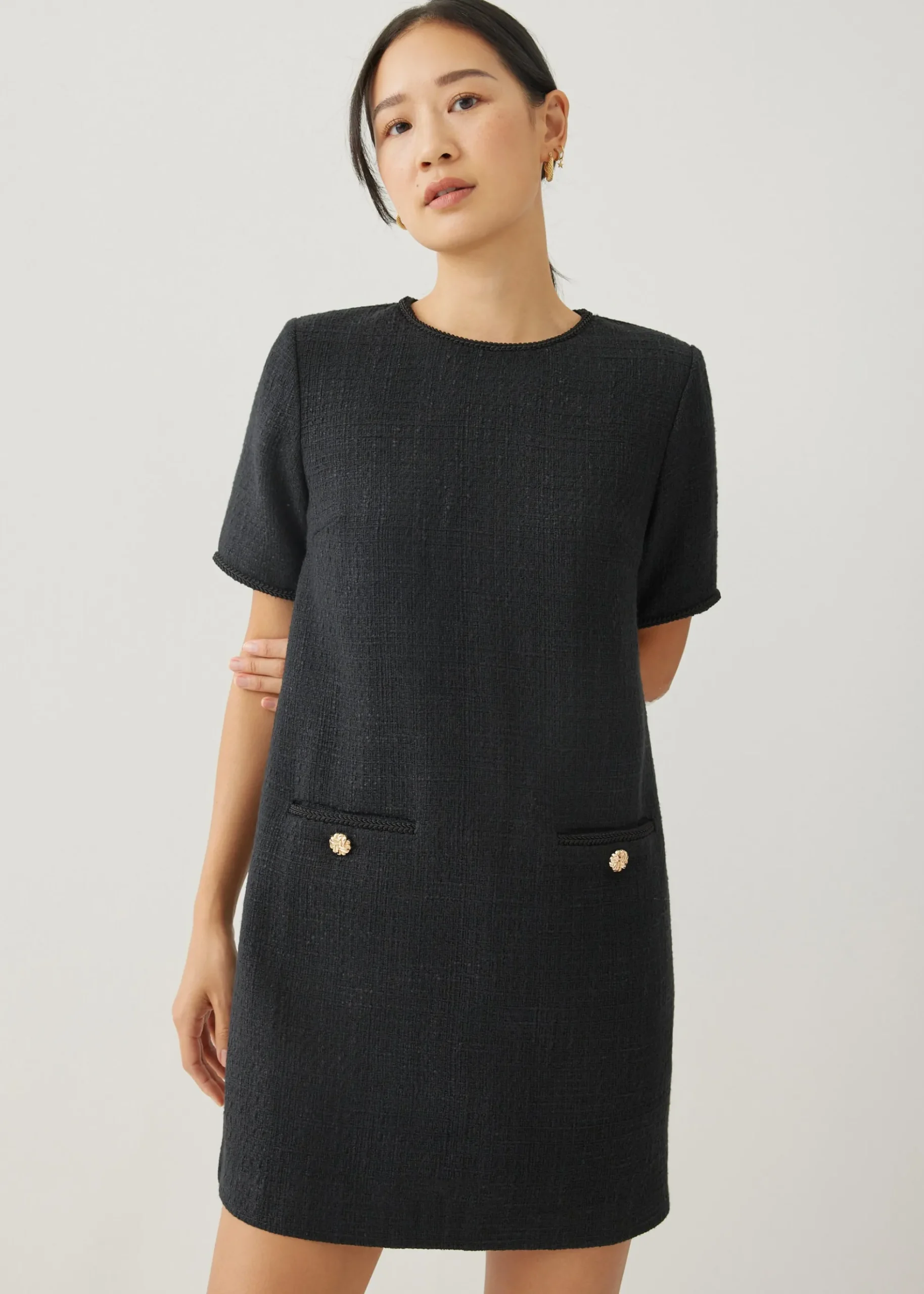 Ashanti Tweed Shift Mini Dress