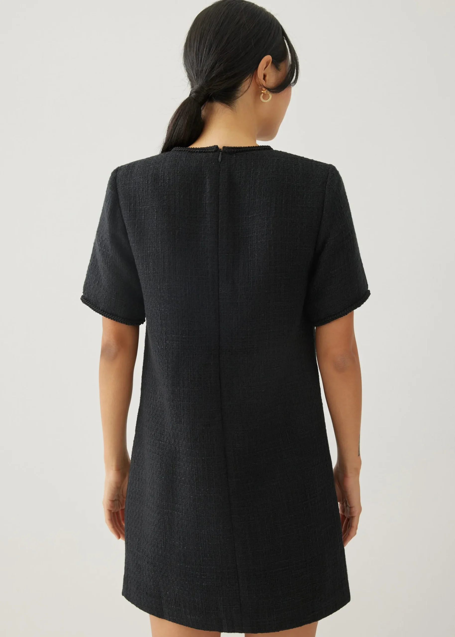 Ashanti Tweed Shift Mini Dress