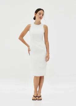 Asten Tweed Bodycon Midi Dress