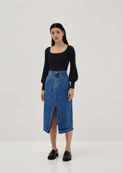 Austine Puff Sleeve Knit Top