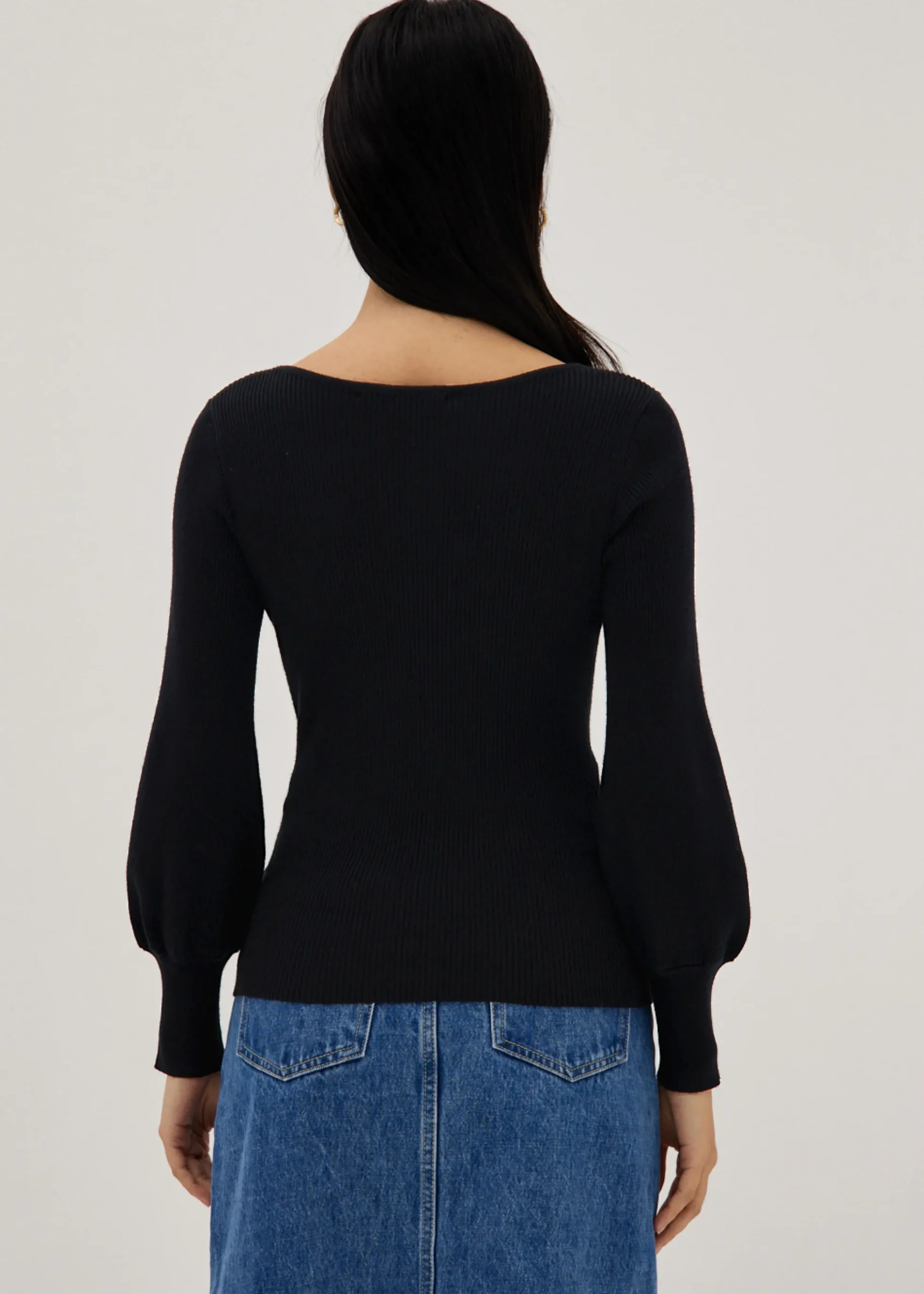 Austine Puff Sleeve Knit Top