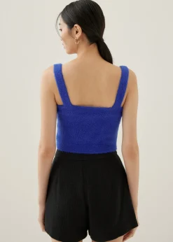 Avia Fuzzy Knit Crop Camisole Top