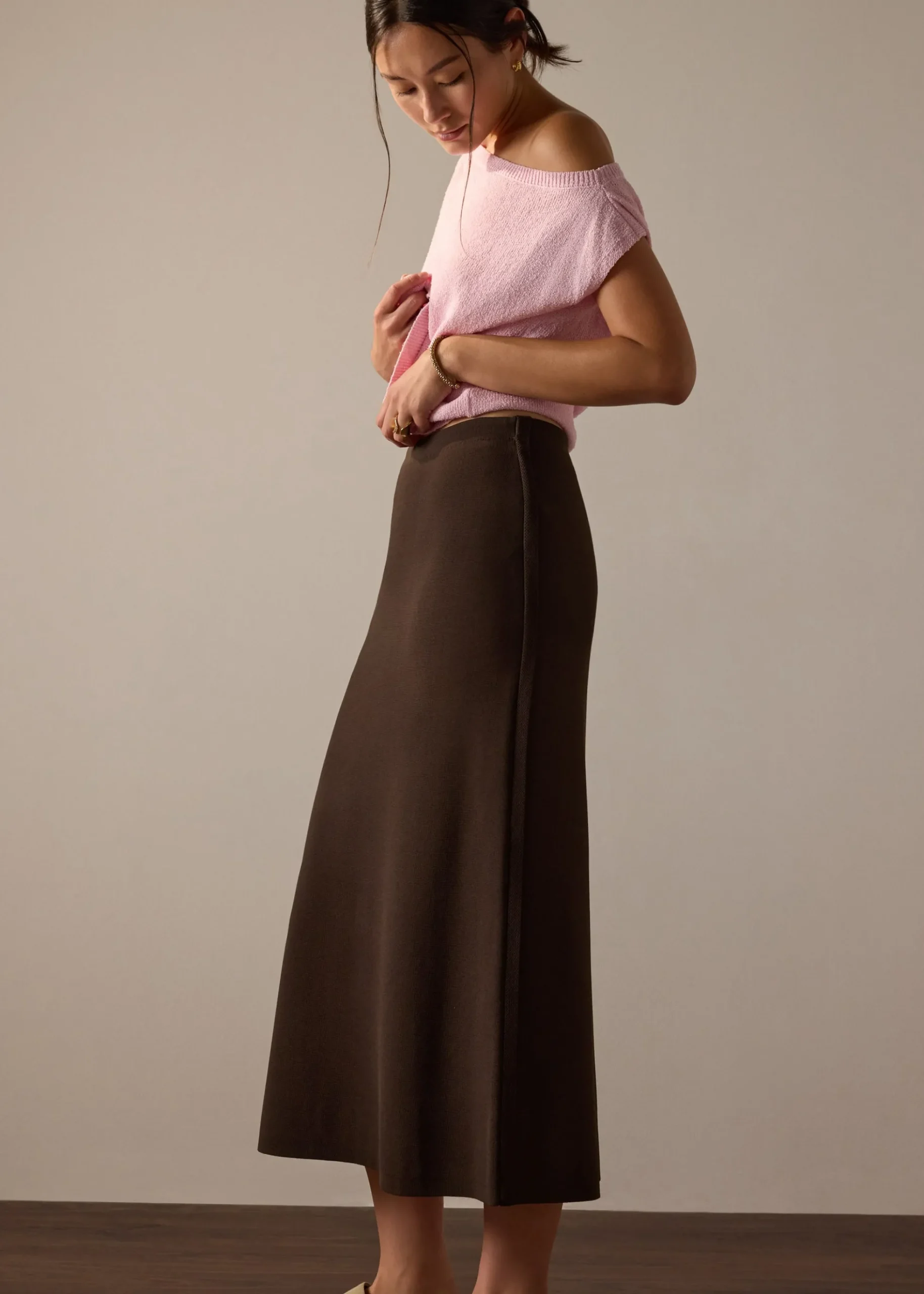 Ayami Knit A-line Midaxi Skirt