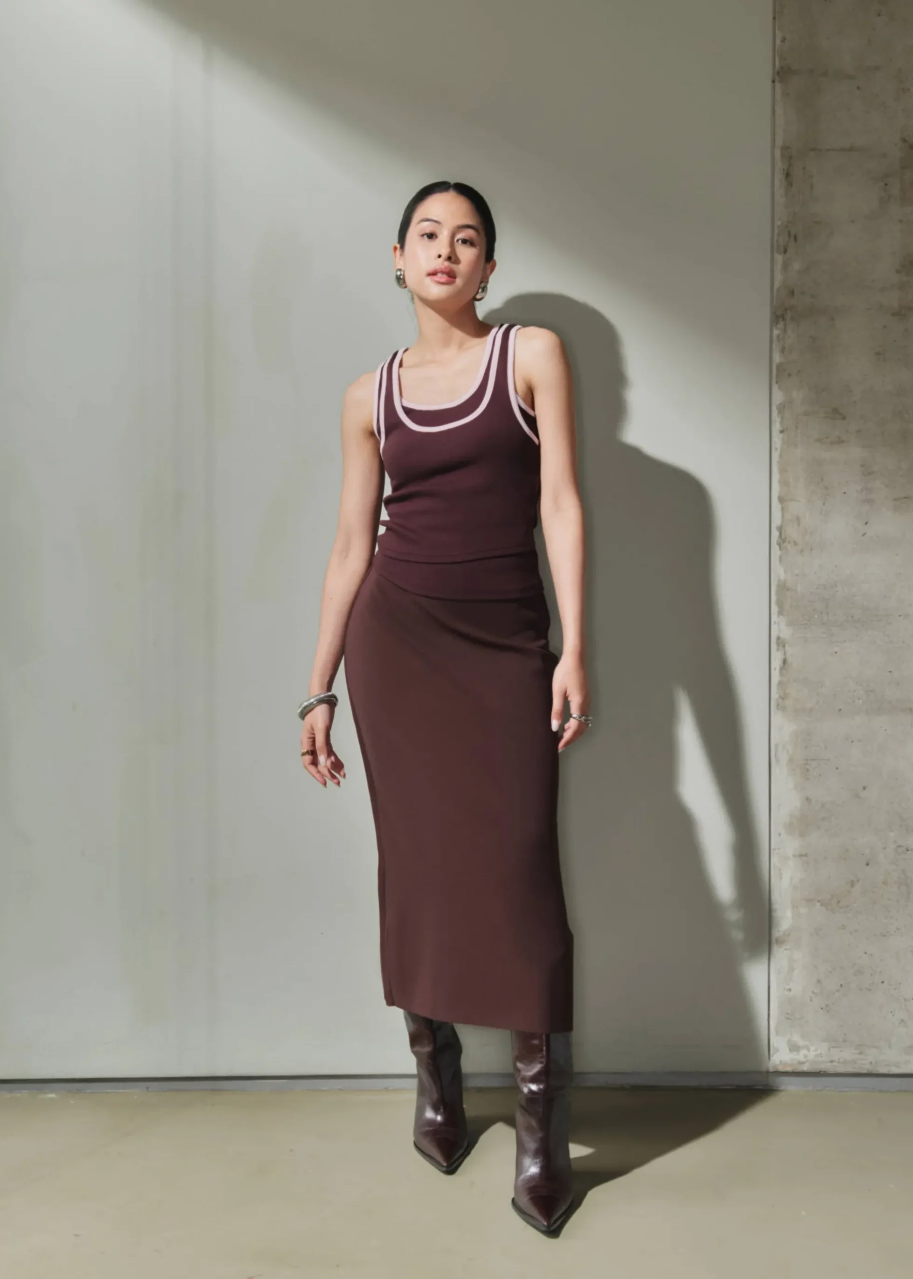Ayami Knit A-line Midaxi Skirt