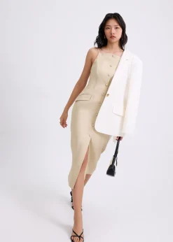 Azalea Straight Neck Column Midaxi Dress