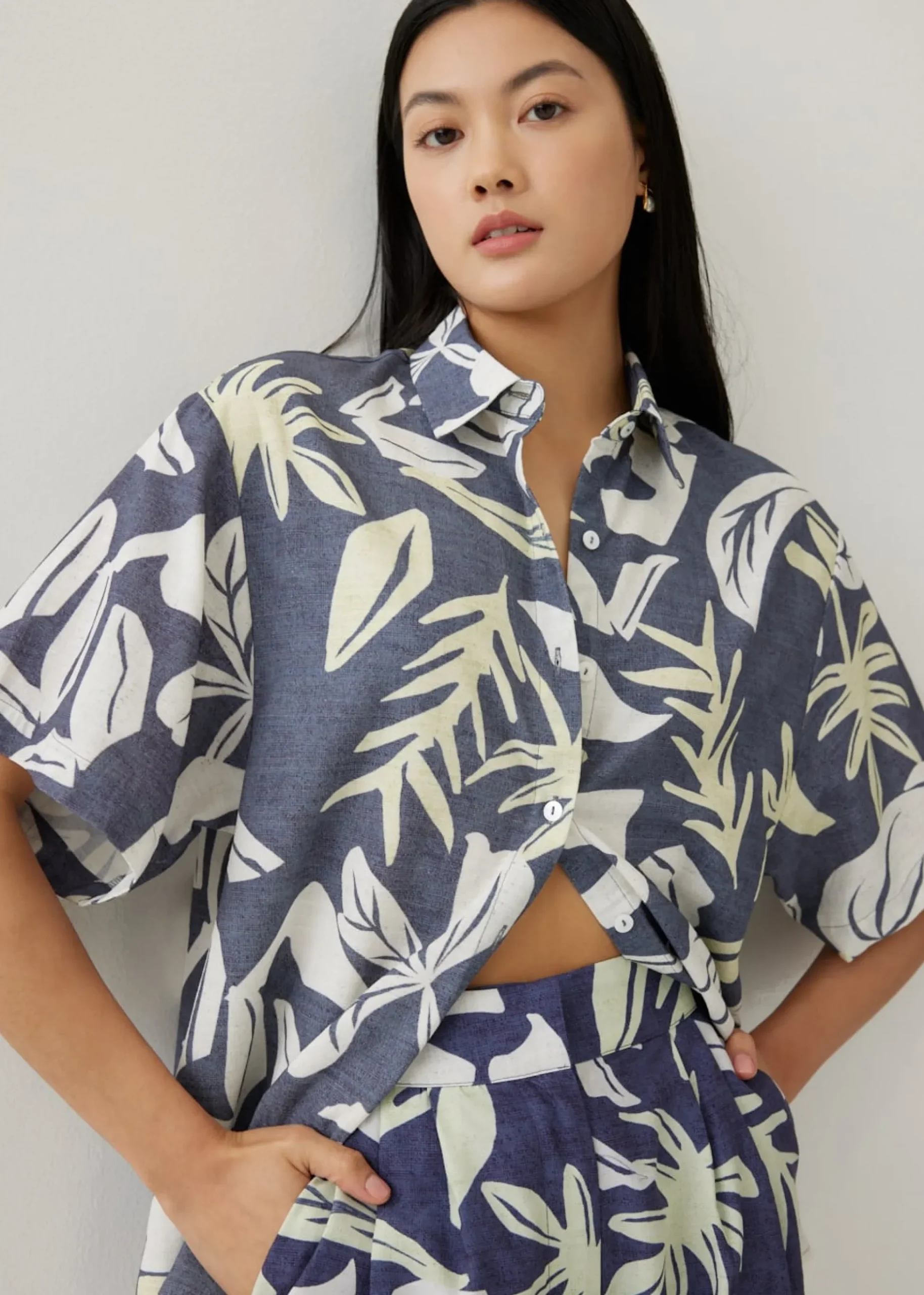 Azari Button Down Shirt in Tropical Breeze