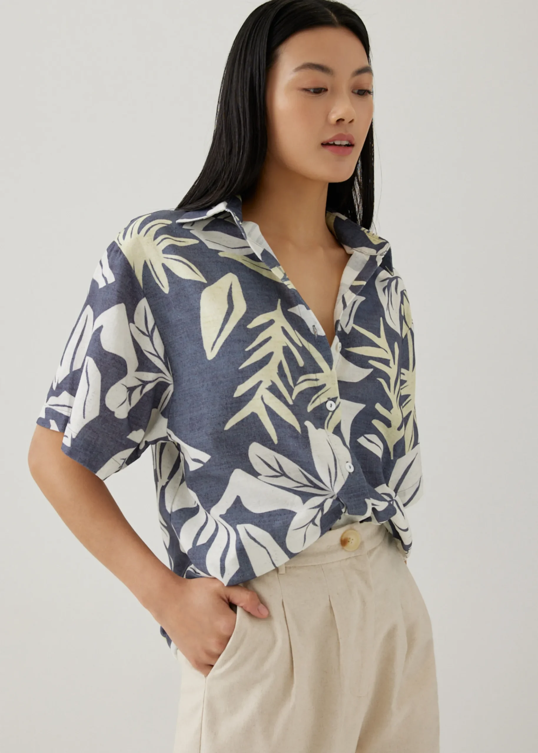 Azari Button Down Shirt in Tropical Breeze