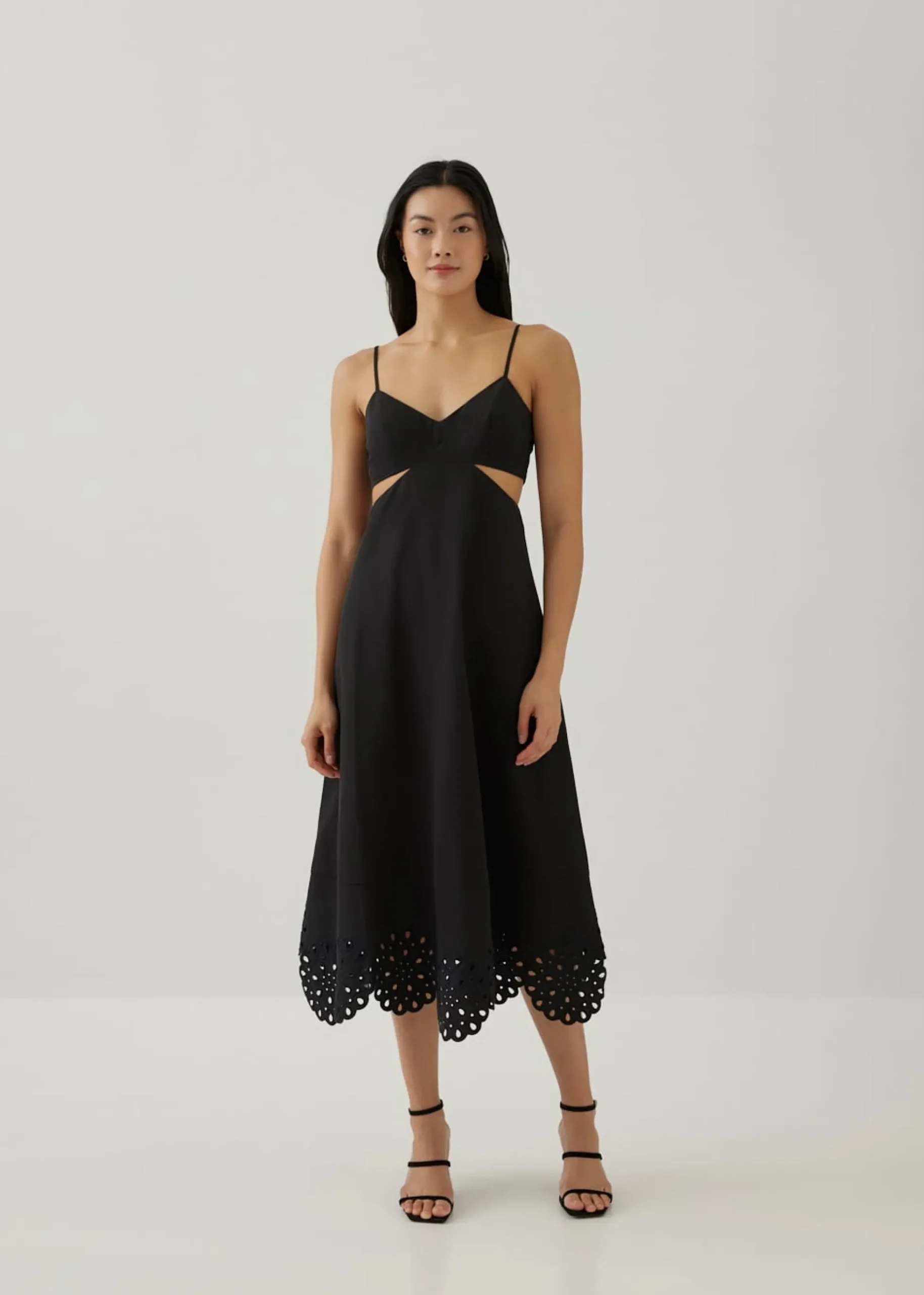 Azela Padded Cut Out Flare Dress