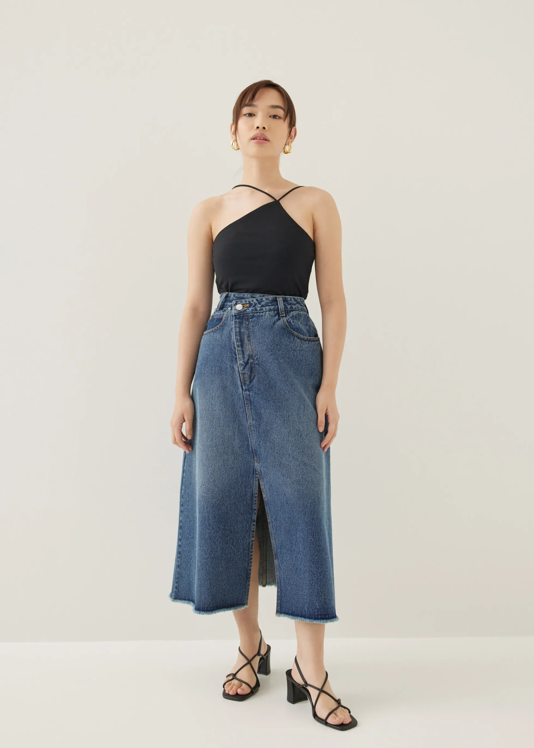 Babeth Padded Jersey Asymmetric Top