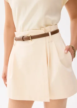 Belted A-line Skort