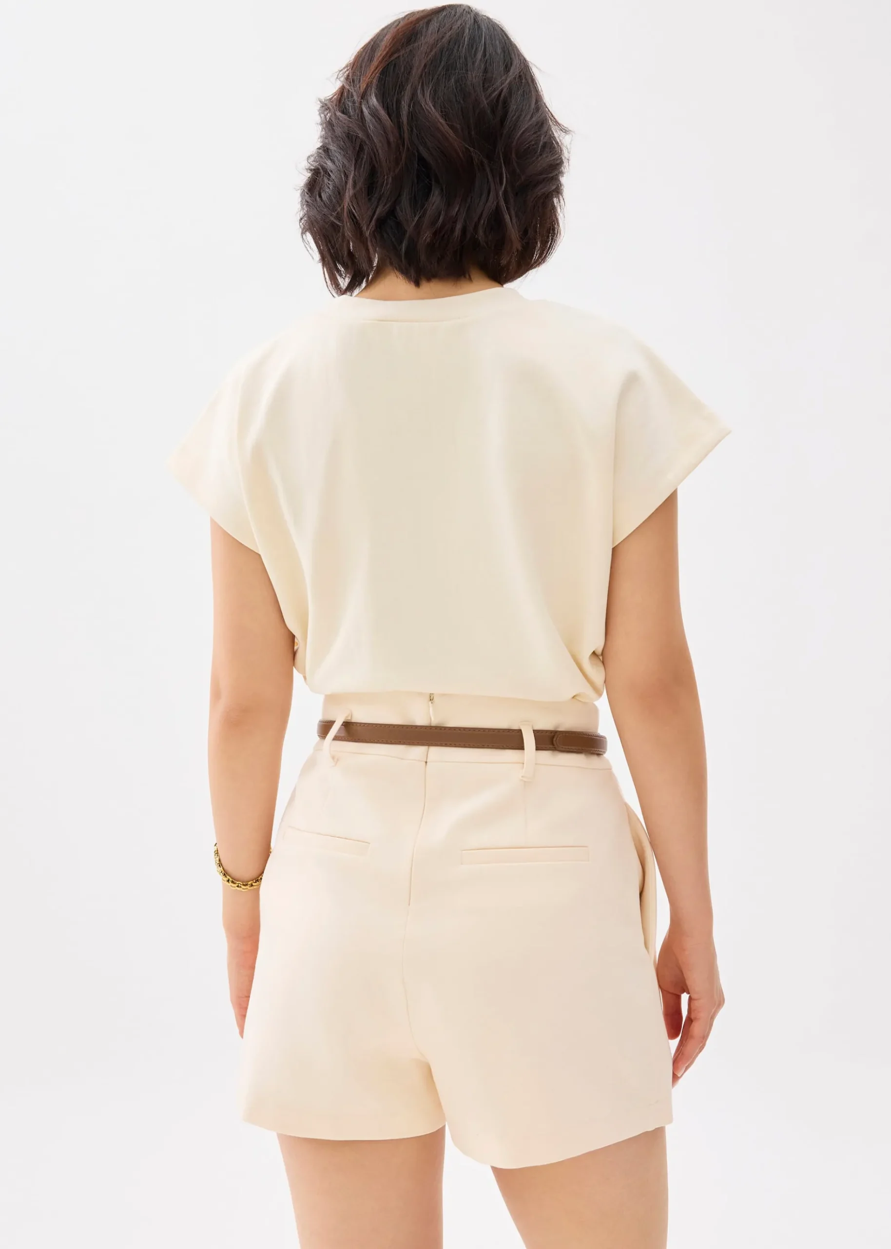 Belted A-line Skort