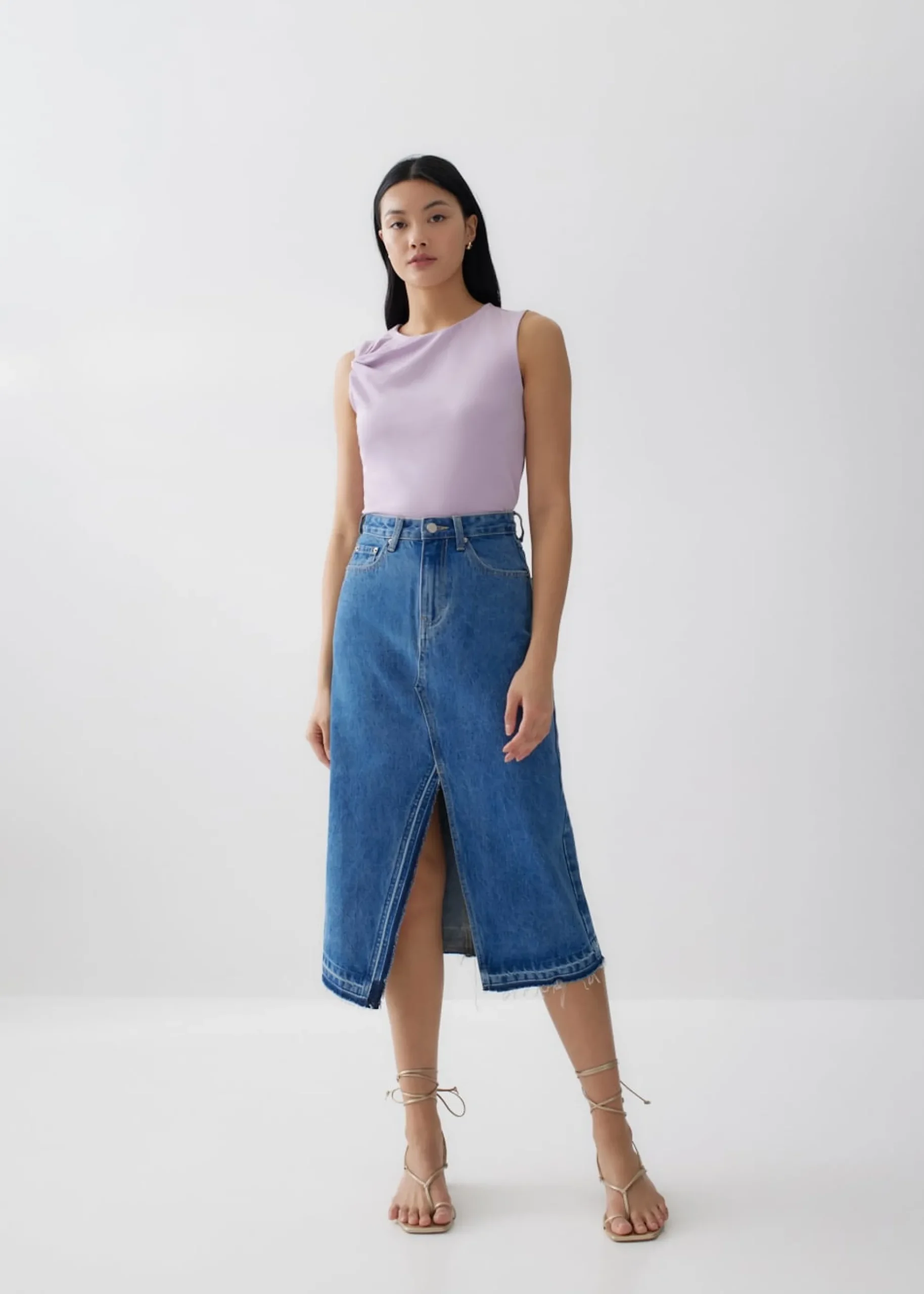 Betina Drape Jersey Tank