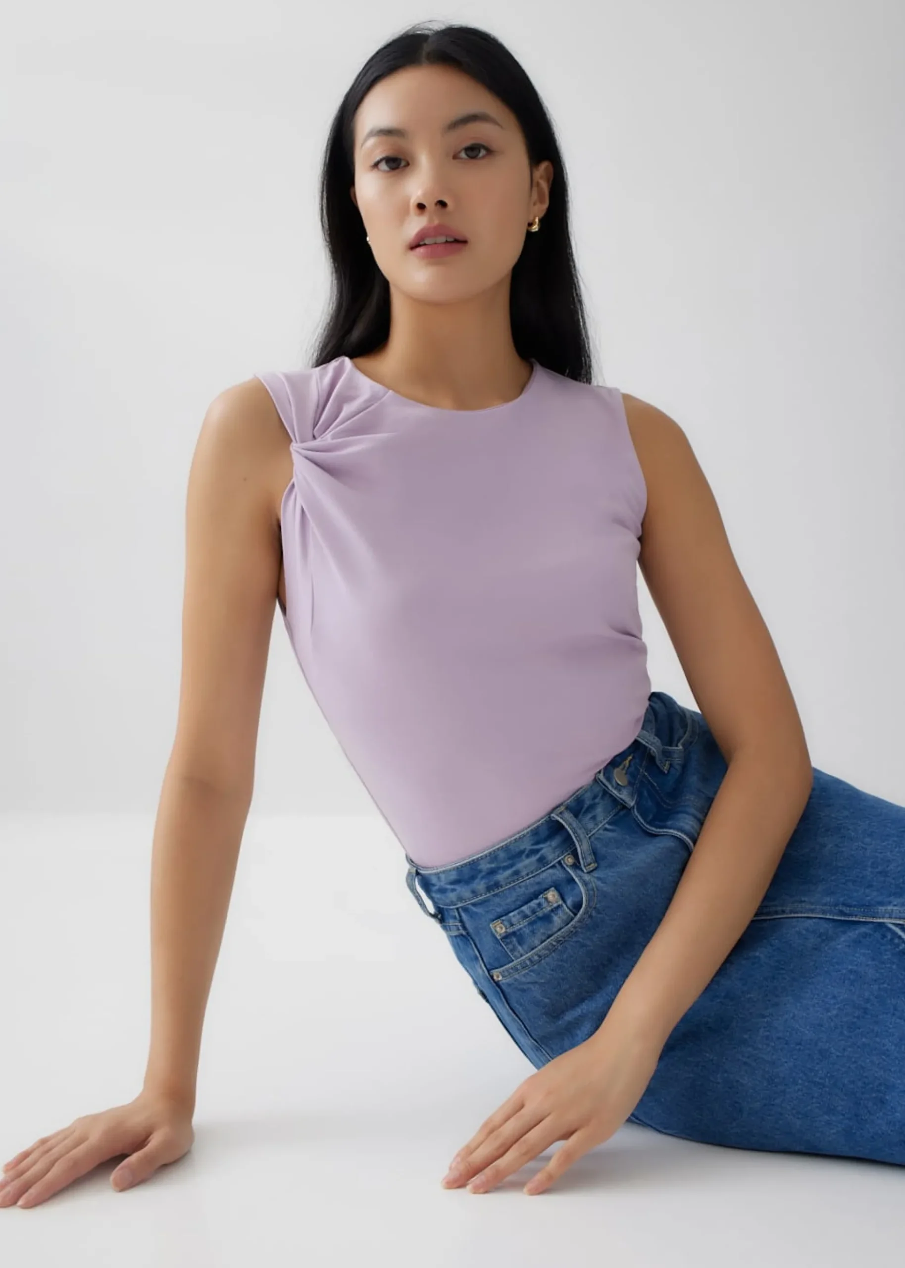 Betina Drape Jersey Tank