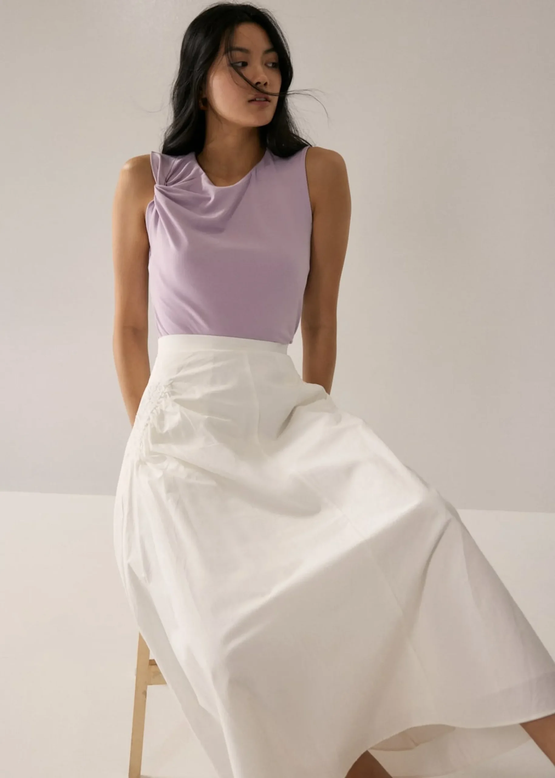 Betina Drape Jersey Tank