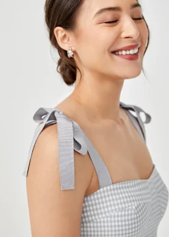 Betulia Gingham Padded Bustier Dress