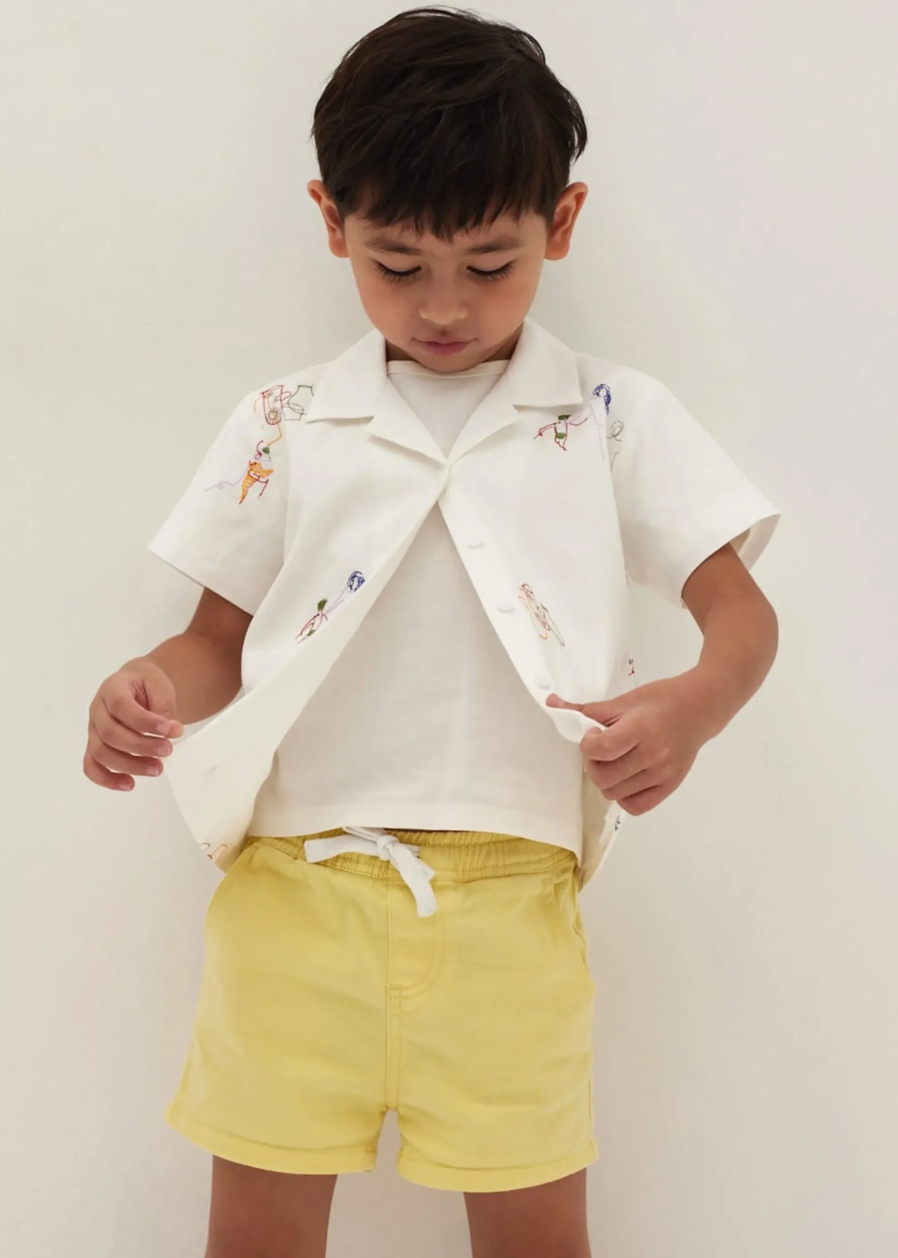 Billie Unisex Embroidered Shirt in Humble Abode