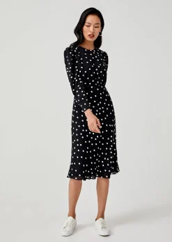 Blaise Midi Polka Dot Dress