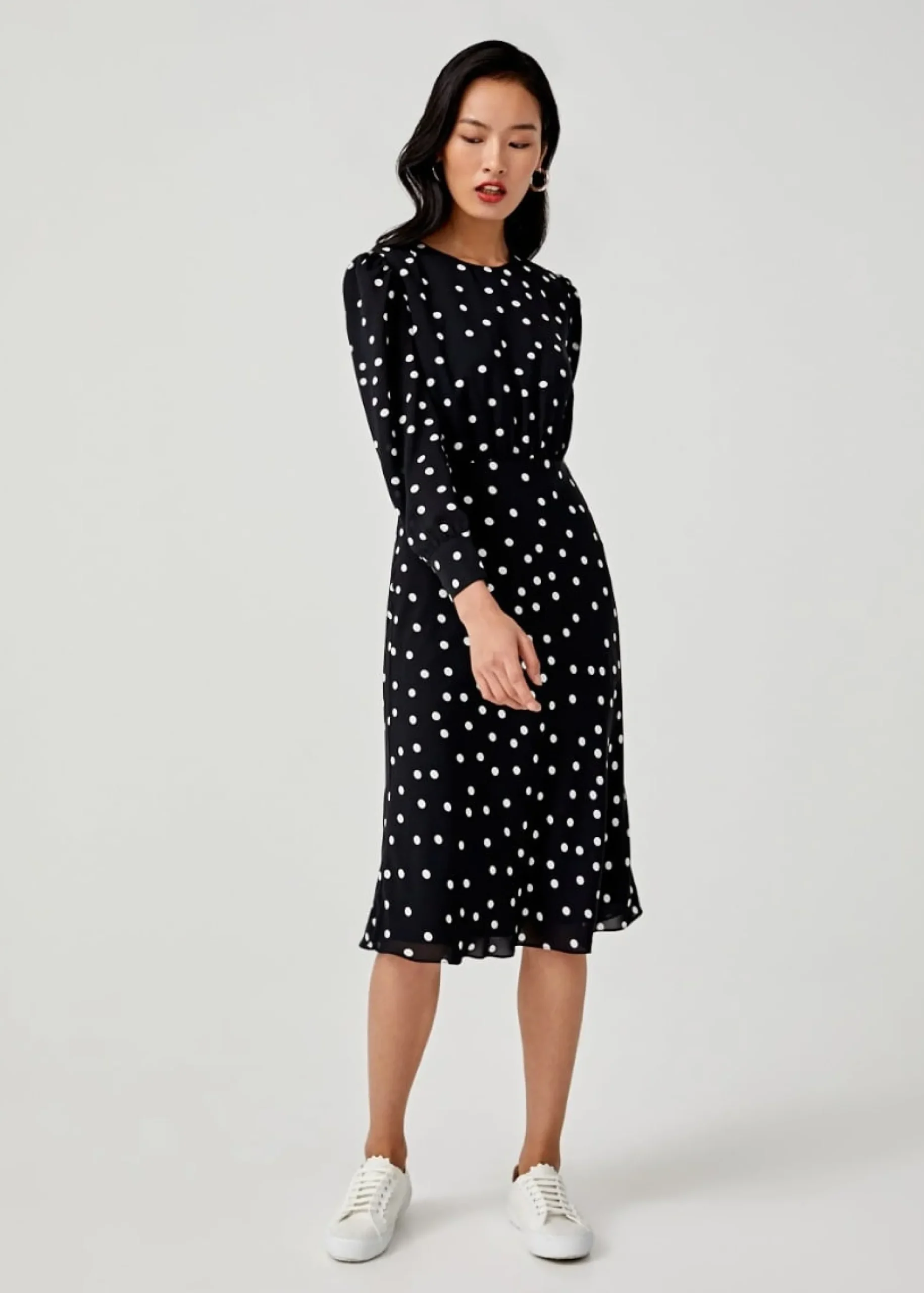 Blaise Midi Polka Dot Dress