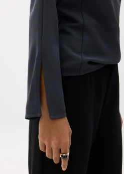 Boat Neck Batwing Blouse
