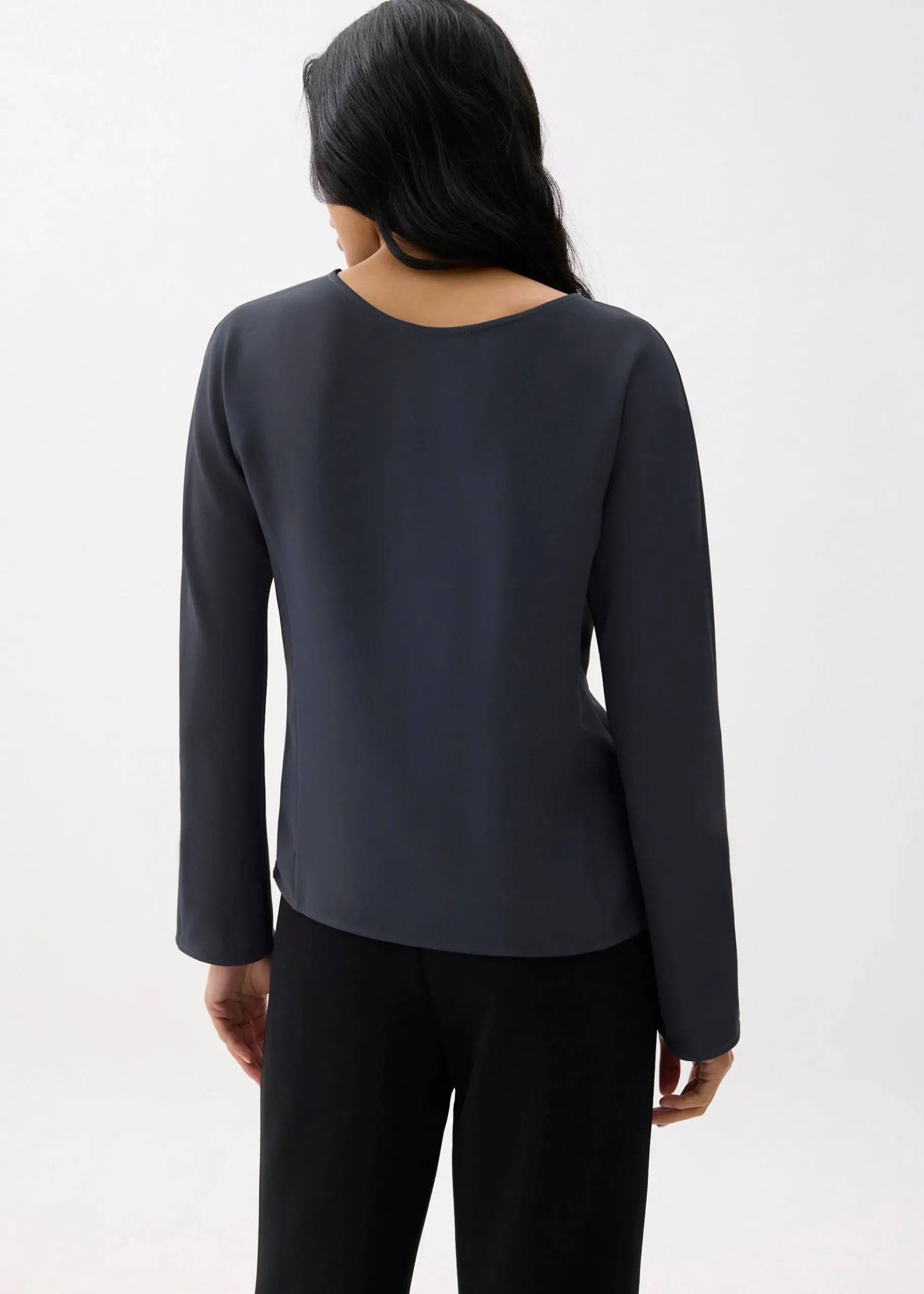 Boat Neck Batwing Blouse