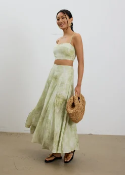 BraFree by LB Abstract Smocked Crop Top