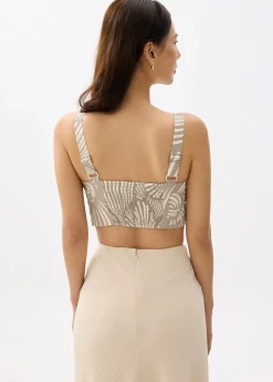 BraFree by LB Cropped Bustier Top in Kekana