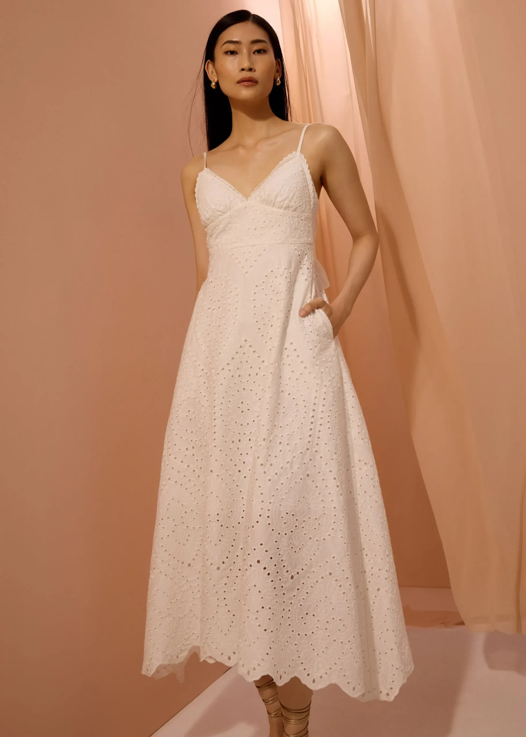BraFree by LB Fit & Flare Dress in Soft Breeze Broderie