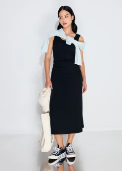 BraFree by LB Jersey Round Neck Column Midaxi Dress