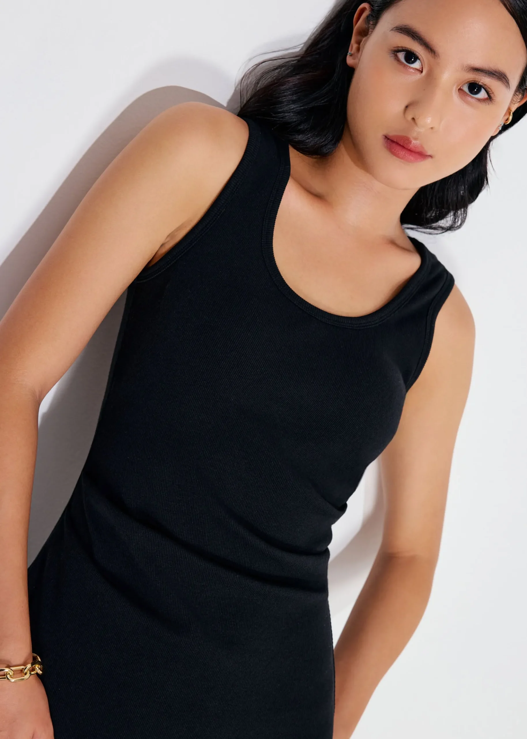 BraFree by LB Jersey Round Neck Column Midaxi Dress
