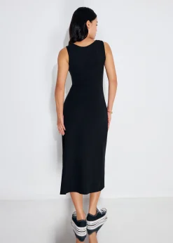 BraFree by LB Jersey Round Neck Column Midaxi Dress